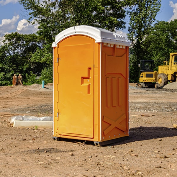 how often are the portable restrooms cleaned and serviced during a rental period in Belwood